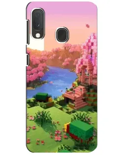 Чехол для Samsung Galaxy A20e с картинкой «Розовое дерево Minecraft» Чехол для Samsung Galaxy A20e с картинкой «Розовое дерево Minecraft»