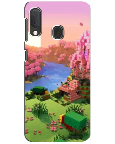 Чехол для Samsung Galaxy A20e с картинкой «Розовое дерево Minecraft» Чехол для Samsung Galaxy A20e с картинкой «Розовое дерево Minecraft»