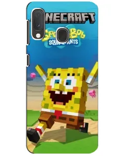 Чехол для Samsung Galaxy A20e с картинкой «Губка Боб Minecraft» Чехол для Samsung Galaxy A20e с картинкой «Губка Боб Minecraft»