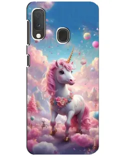 Чехол для Samsung Galaxy A20e с картинкой «Единорог среди облаков»