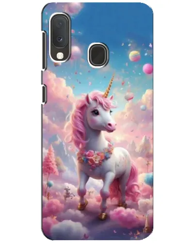 Чехол для Samsung Galaxy A20e с картинкой «Единорог среди облаков»