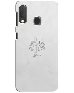 Чохол для Samsung Galaxy A20e з картинкою «Івана 3:16 Хрест»