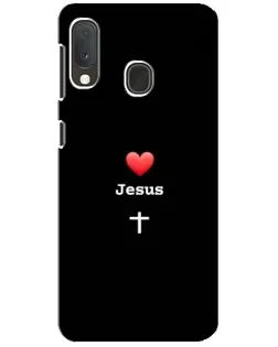 Чохол для Samsung Galaxy A20e з картинкою «Серце - Jesus»