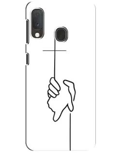 Чохол для Samsung Galaxy A20e з картинкою «Рука тримає»