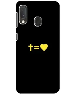 Чохол для Samsung Galaxy A20e з картинкою «Серце та Хрест»