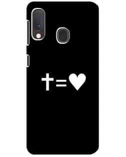 Чохол для Samsung Galaxy A20e з картинкою «Хрест та Серце»
