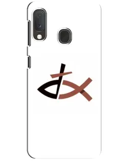 Чохол для Samsung Galaxy A20e з картинкою «Риба та хрест»
