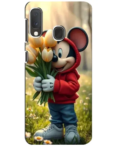 Чохол для Samsung Galaxy A20e з картинкою «Міккі з тюльпанами» Чохол для Samsung Galaxy A20e з картинкою «Міккі з тюльпанами»