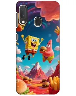 Чехол для Samsung Galaxy A20e с картинкой «Космический фастфуд» Чехол для Samsung Galaxy A20e с картинкой «Космический фастфуд»