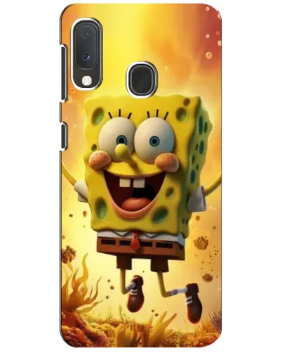 Чехол для Samsung Galaxy A20e с картинкой «Губка Боб прыгает»