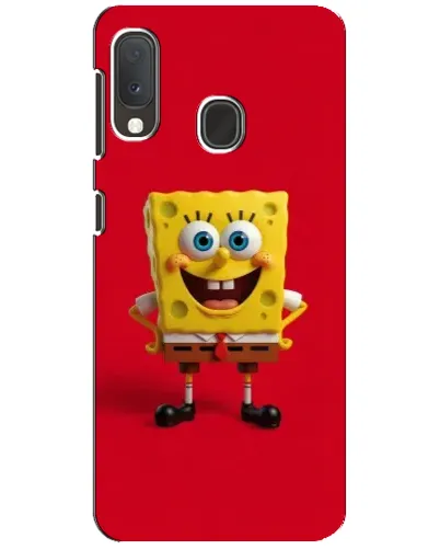 Чехол для Samsung Galaxy A20e с картинкой «Спанч Боб на красном»