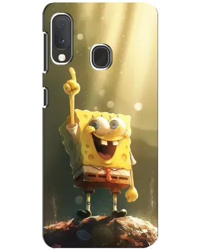 Чехол для Samsung Galaxy A20e с картинкой «Сияющий Спанч Боб»