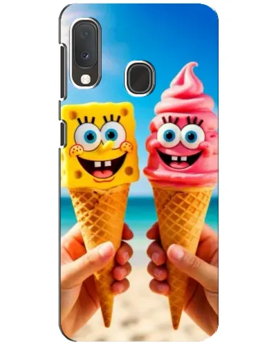 Чехол для Samsung Galaxy A20e с картинкой «Спанч Боб мороженое»
