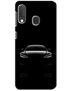 Чохол для Samsung Galaxy A20e з картинкою «Силует Tesla Night»