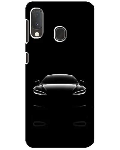 Чохол для Samsung Galaxy A20e з картинкою «Силует Tesla Night»