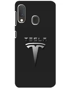 Чохол для Samsung Galaxy A20e з картинкою «Сталевий логотип Tesla» Чохол для Samsung Galaxy A20e з картинкою «Сталевий логотип Tesla»