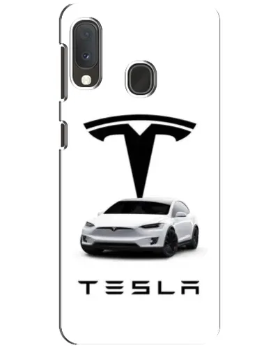 Чохол для Samsung Galaxy A20e з картинкою «Tesla White Style»