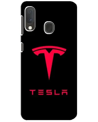 Чохол для Samsung Galaxy A20e з картинкою «Tesla Red Logo»