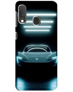 Чохол для Samsung Galaxy A20e з картинкою «Tesla в неоні» Чохол для Samsung Galaxy A20e з картинкою «Tesla в неоні»