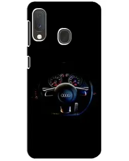 Чохол для Samsung Galaxy A20e з картинкою «Салон Audi — кермо»