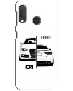 Чохол для Samsung Galaxy A20e з картинкою «Audi — контрастний дизайн»