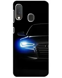 Чохол для Samsung Galaxy A20e з картинкою «Неоновий погляд Audi»