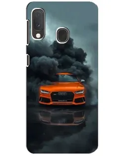 Чохол для Samsung Galaxy A20e з картинкою «Audi у хмарах диму»