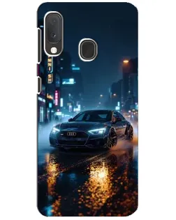 Чохол для Samsung Galaxy A20e з картинкою «Нічне місто та Audi»