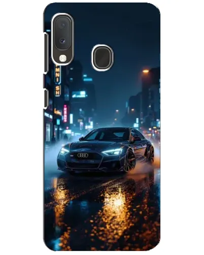 Чохол для Samsung Galaxy A20e з картинкою «Нічне місто та Audi»