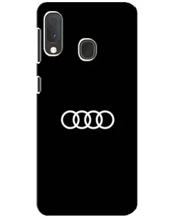 Чохол для Samsung Galaxy A20e з картинкою «Audi White Logo»