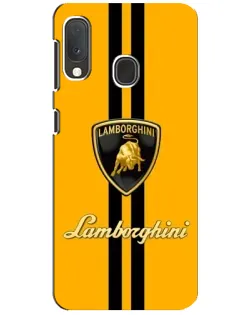 Чохол для Samsung Galaxy A20e з картинкою «Lamborghini Stripe жовтий»
