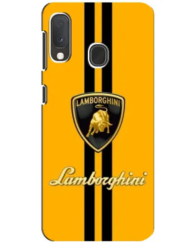 Чохол для Samsung Galaxy A20e з картинкою «Lamborghini Stripe жовтий»
