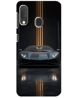 Чохол для Samsung Galaxy A20e з картинкою «Lamborghini золоті лінії»