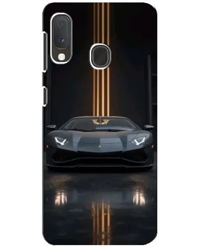 Чохол для Samsung Galaxy A20e з картинкою «Lamborghini золоті лінії»