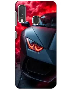 Чохол для Samsung Galaxy A20e з картинкою «Lamborghini червоне сяйво»