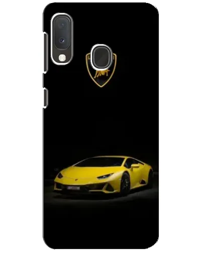 Чохол для Samsung Galaxy A20e з картинкою «Lamborghini жовтий акцент»