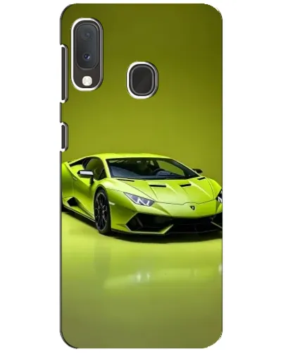 Чохол для Samsung Galaxy A20e з картинкою «Салатовий Lamborghini Huracan»