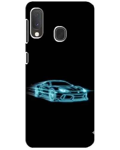 Чохол для Samsung Galaxy A20e з картинкою «Неоновий контур Lamborghini»