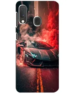 Чохол для Samsung Galaxy A20e з картинкою «Lamborghini червоний дим» Чохол для Samsung Galaxy A20e з картинкою «Lamborghini червоний дим»