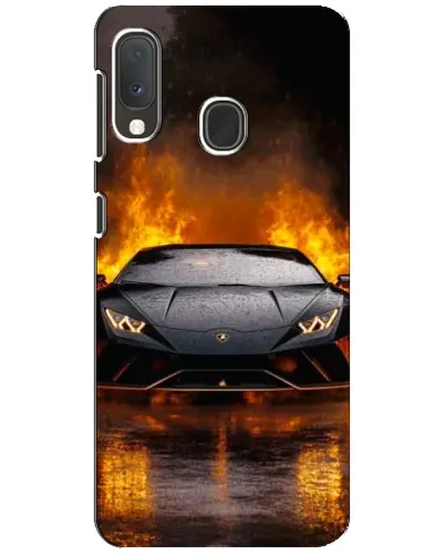 Чохол для Samsung Galaxy A20e з картинкою «Lamborghini у вогні»