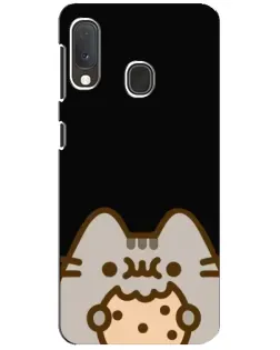 Чохол для Samsung Galaxy A20e з картинкою «Пушин на чорному»