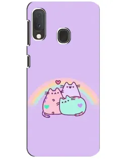 Чохол для Samsung Galaxy A20e з картинкою «Веселкові Пушини»