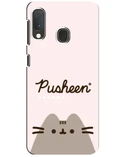 Чохол для Samsung Galaxy A20e з картинкою «Pusheen логотип»