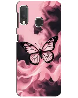 Чехол для Samsung Galaxy A20e с картинкой «Бабочка в дыму»