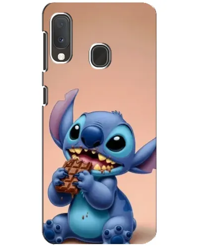 Чохол для Samsung Galaxy A20e з картинкою «Стіч їсть шоколад»