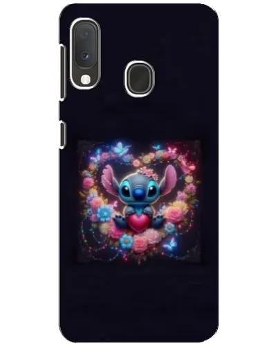 Чохол для Samsung Galaxy A20e з картинкою «Stitch у квітах»