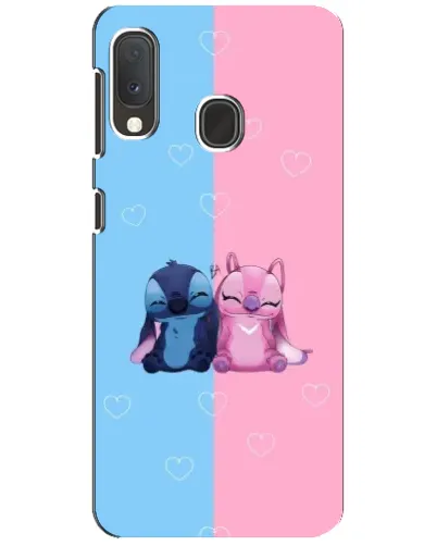 Чохол для Samsung Galaxy A20e з картинкою «Stitch та Angel Love»