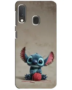 Чохол для Samsung Galaxy A20e з картинкою «Стіч на чоричневому фоні»