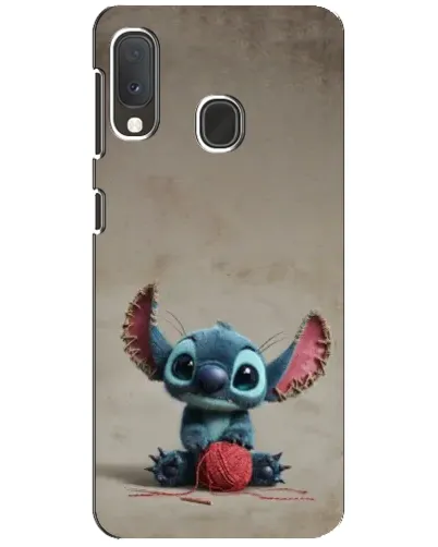 Чохол для Samsung Galaxy A20e з картинкою «Стіч на чоричневому фоні»