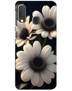 Чохол для Samsung Galaxy A20e з картинкою «Білі маргаритки макро»